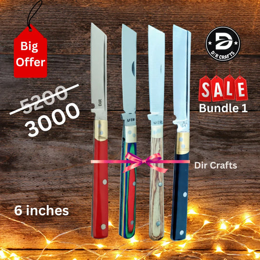 Slim and small cut Dir knives  Bundle (4 pieces)